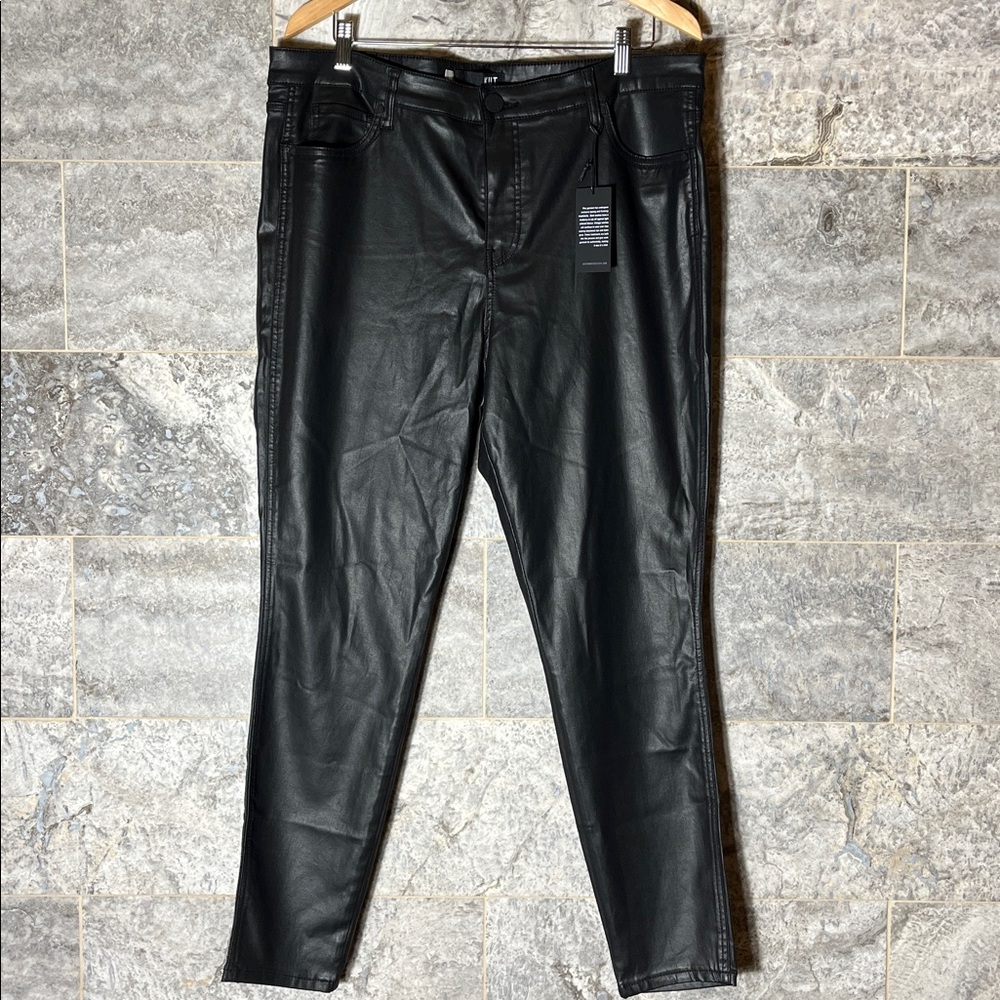 🆕NWT KUT from the Kloth “Donna Fab Ab Skinny Ankle” Jeans – US 18 – Black - Picture 2 of 8